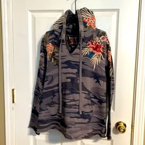 Johnny Was Camo Embroidered Hoodie